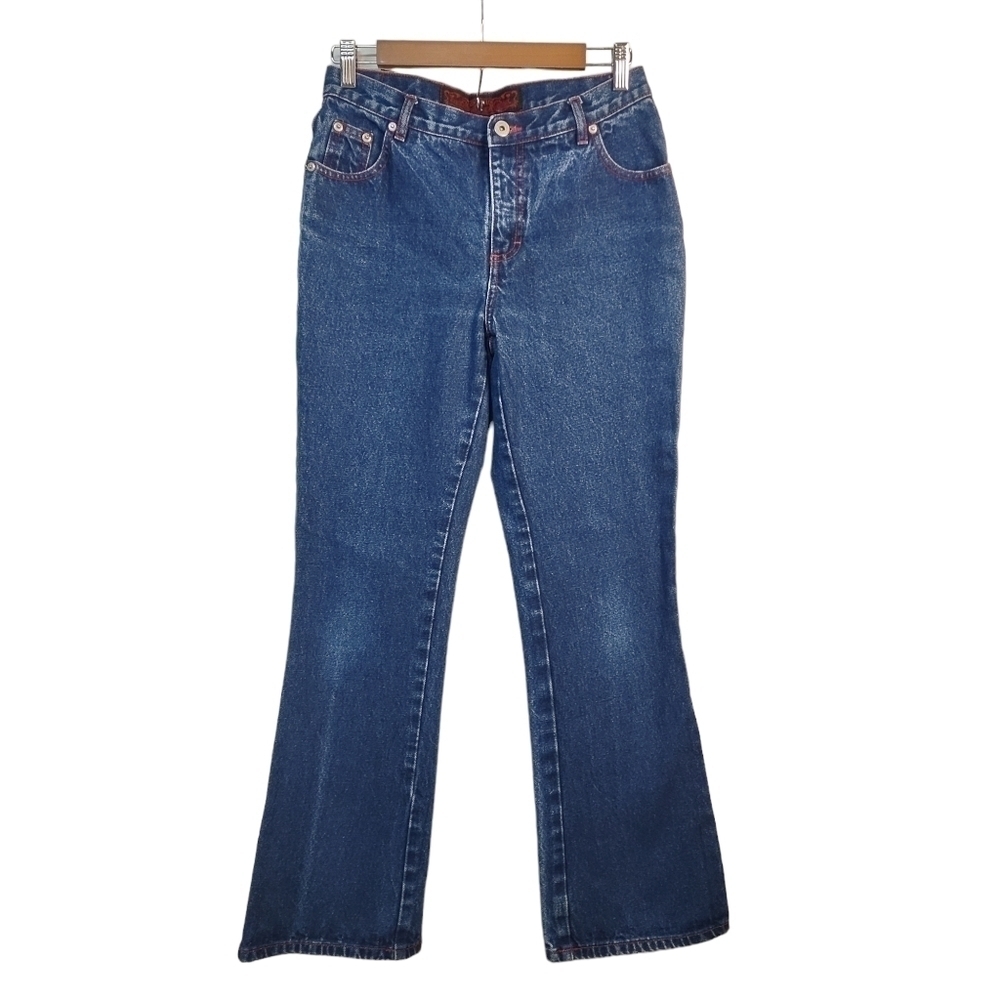 Vintage No Excuses Women's Blue Bootcut Denim Jeans Size 7/8